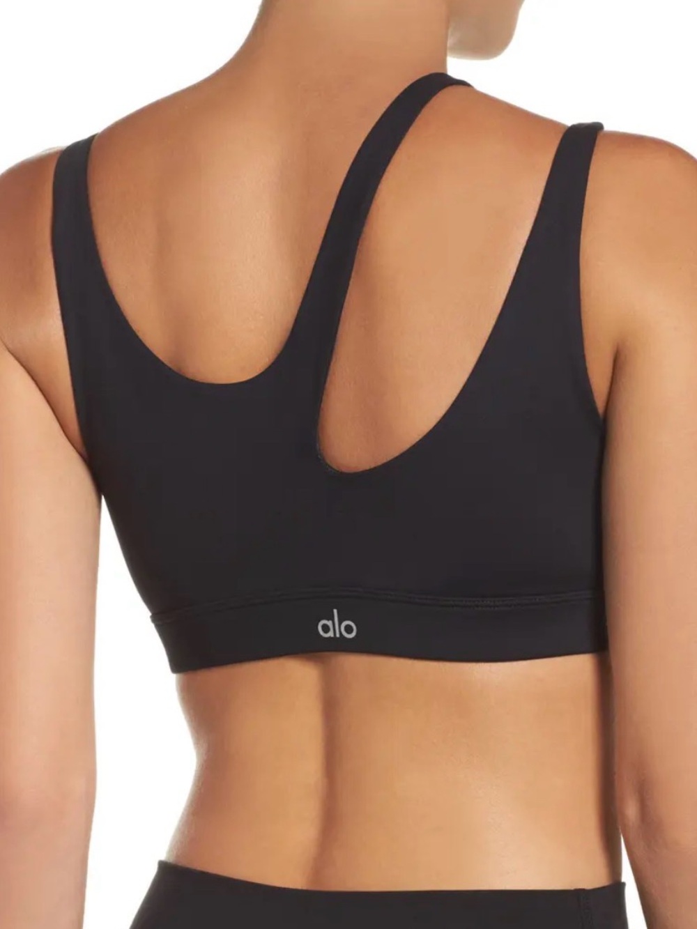 ALO Yoga Black Scoop-Back Sports Bra